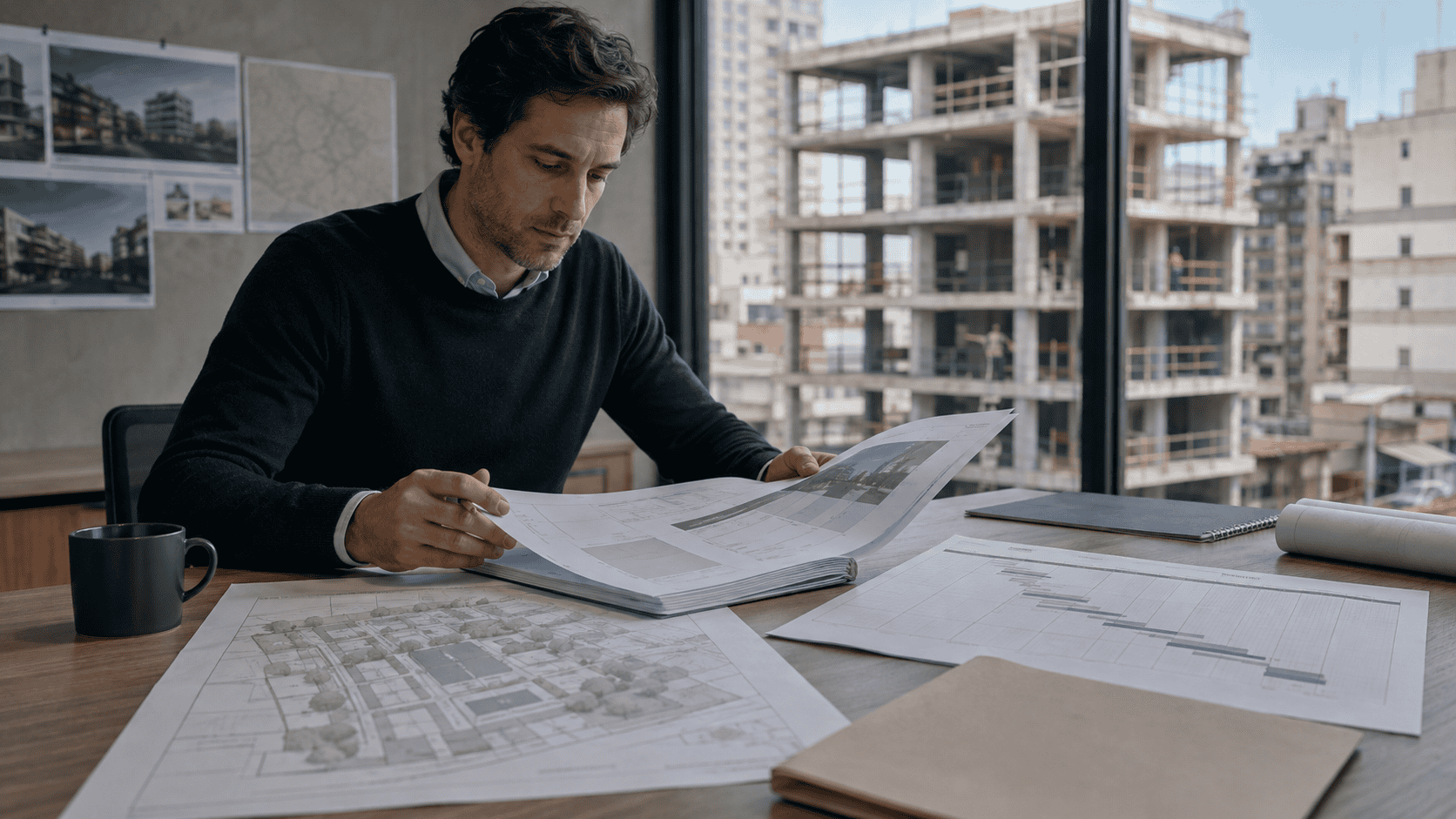 Documentación, cronograma de obra y plano revisados antes de invertir en un desarrollo en preventa