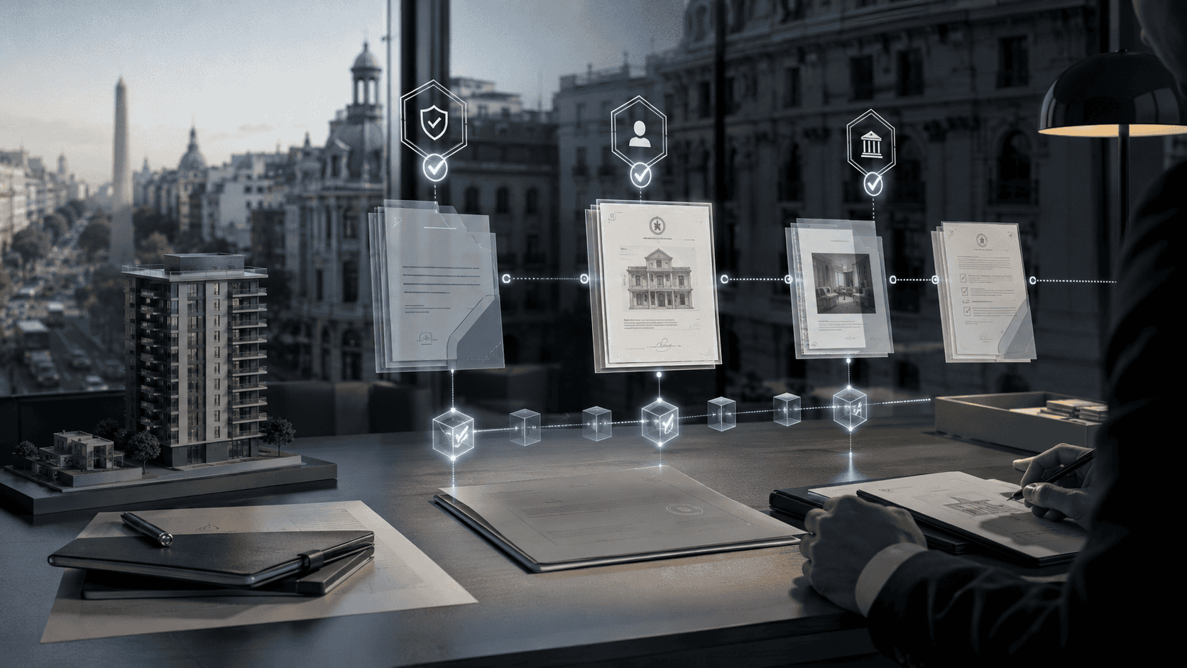 Registro de hitos y documentación para trazabilidad inmobiliaria con blockchain