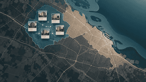 Mapa conceptual para delimitar una microzona inmobiliaria con propiedades comparables