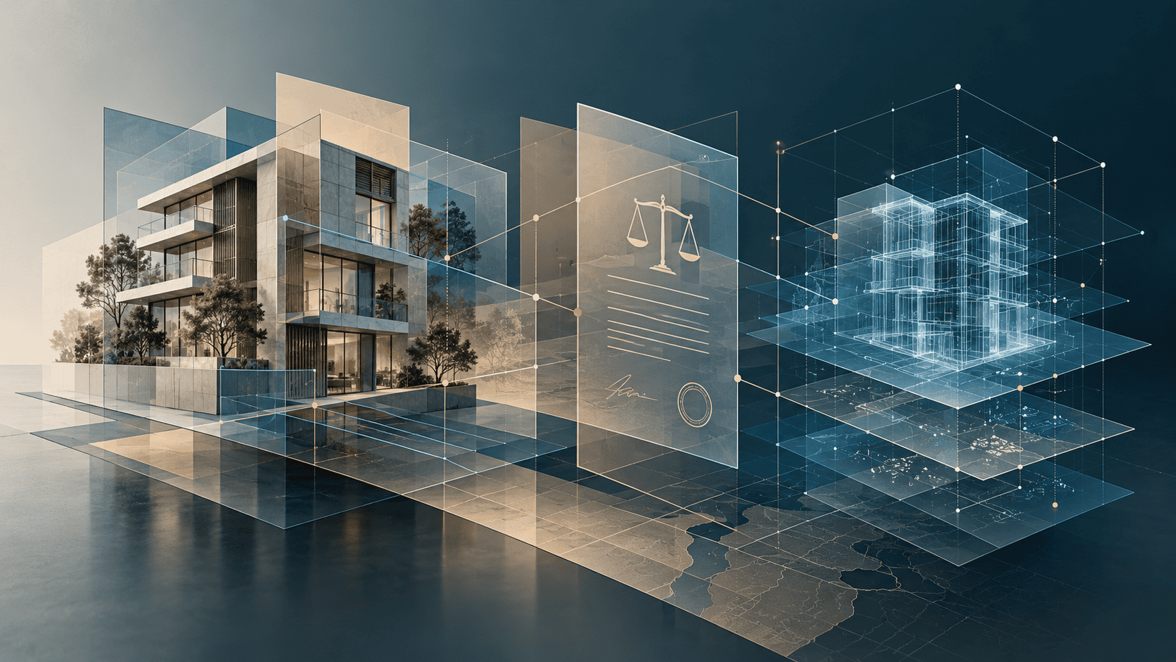 Capas visuales entre un activo inmobiliario y una representación digital